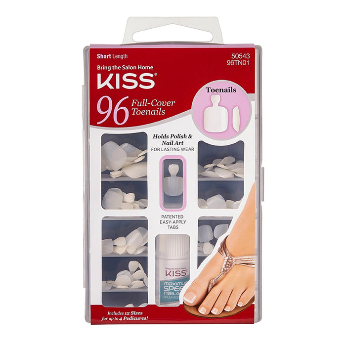 Kiss Full Cover 96 Toenails Shot Length - ikatehouse