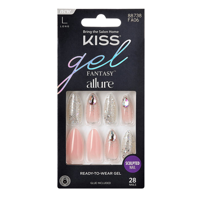 Kiss Gel Fantasy Allure Nails 28 Nails - ikatehouse