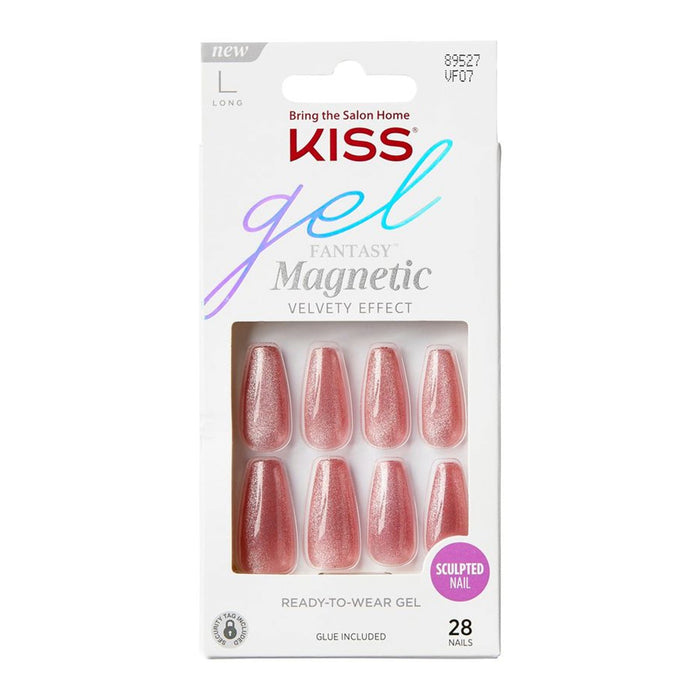 Kiss Gel Fantasy Magnetic Velvet Effect Nails 28 Nails - ikatehouse