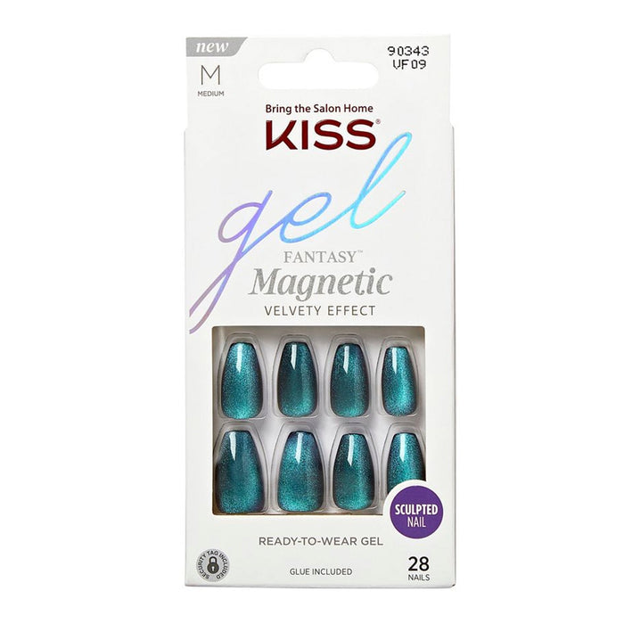 Kiss Gel Fantasy Magnetic Velvet Effect Nails 28 Nails - ikatehouse