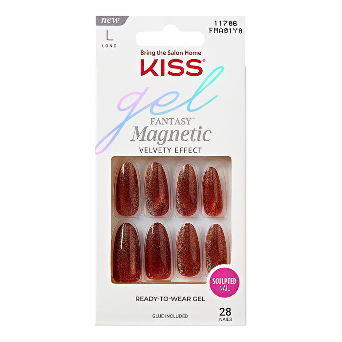 Kiss Gel Fantasy Magnetic Velvet Effect Nails 28 Nails