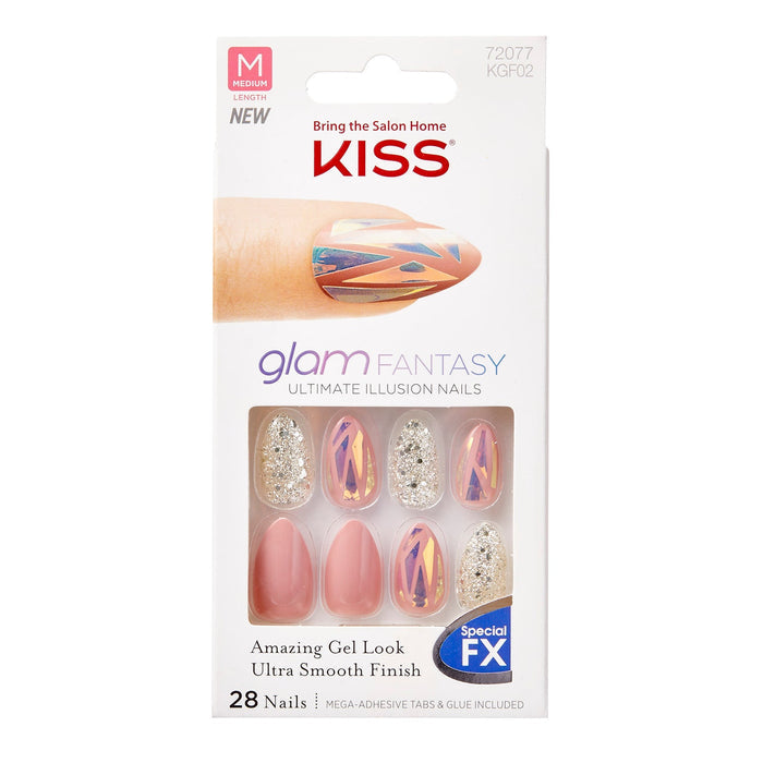 Kiss Glam Fantasy Nail Special Ultimate Illusion 28 Nails - ikatehouse