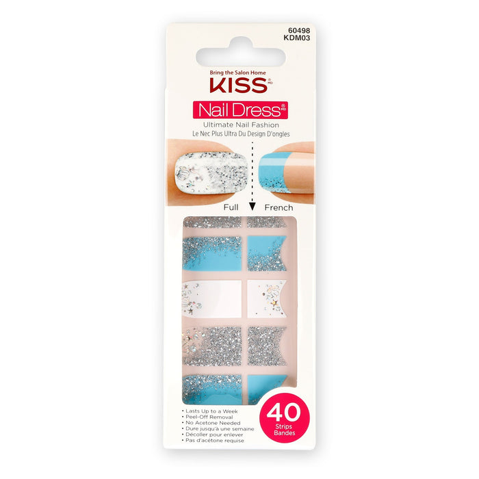 Kiss Nail Dress Full or French 40 strips - ikatehouse