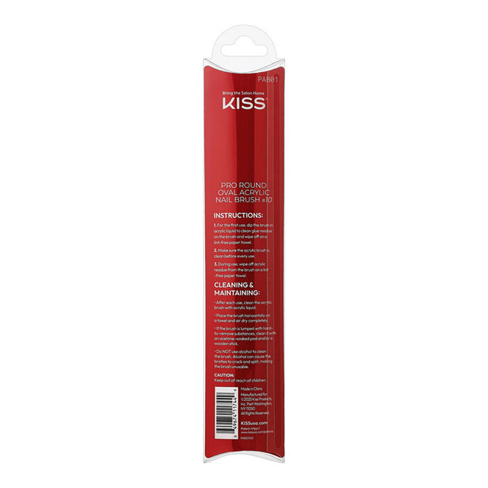 Kiss Pro Round Oval Acrylic Nail Brush #10
