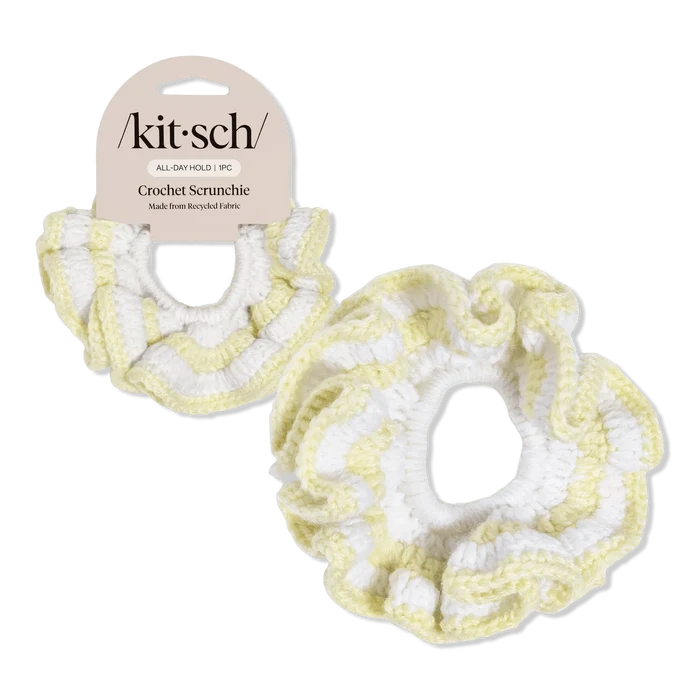 Kitsch - Crochet Scrunchie - Butter Yellow - Aesthetics By Kell