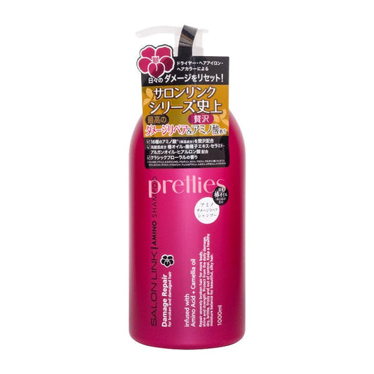 Kumano Yushi Salon Link Amino+ Damage Repair Shampoo 1000ml (Red)