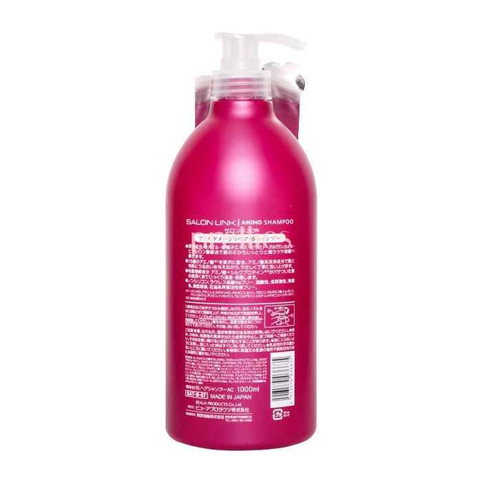 Kumano Yushi Salon Link Amino+ Damage Repair Shampoo 1000ml (Red)