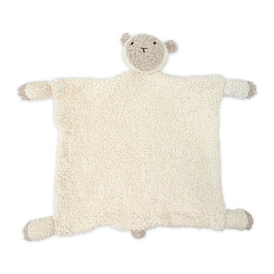 LAMB - Organic SHERPA Lovey Baby Security Blanket Cuddle Cloth (Flat)