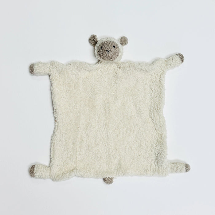 LAMB - Organic SHERPA Lovey Baby Security Blanket Cuddle Cloth