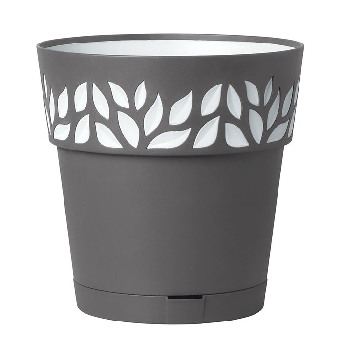 Leaf cm.15 (5.9") Grey With White Leaf