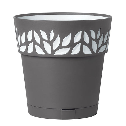 Leaf cm.15 (5.9") Grey With White Leaf