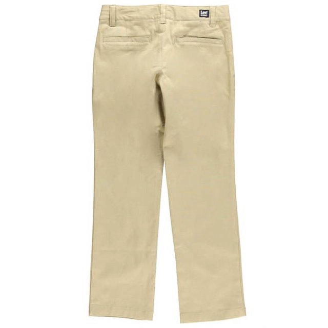 Lee Uniforms Girls Stretch Twill Straight Leg Pants