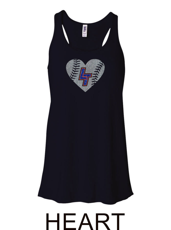 Legend Baseball Flowy Tanks- Glitter- 3 designs