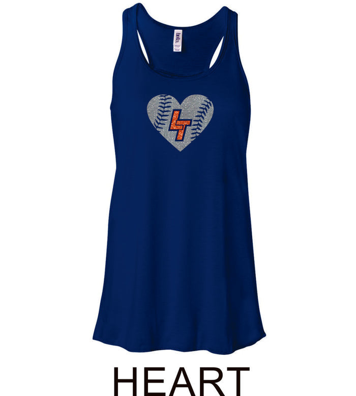 Legend Baseball Flowy Tanks- Glitter- 3 designs
