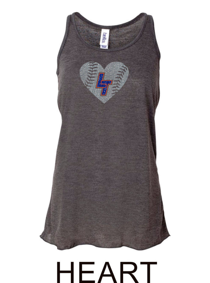 Legend Baseball Flowy Tanks- Glitter- 3 designs