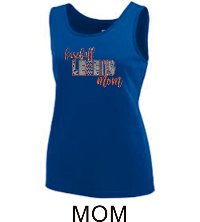 Legend Baseball Training Tank- Girls or Ladies- Matte or Glitter