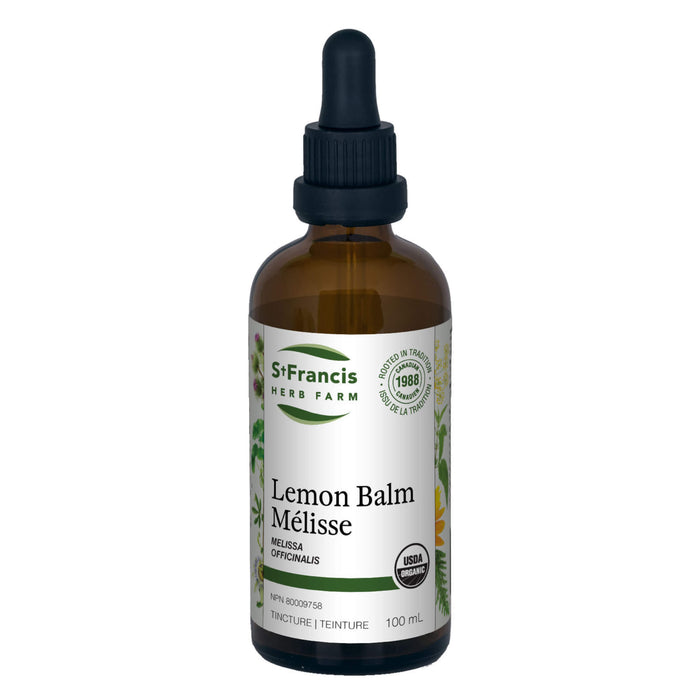 Dropper Bottle of St. Francis Herb Farm Lemon Balm 100ml