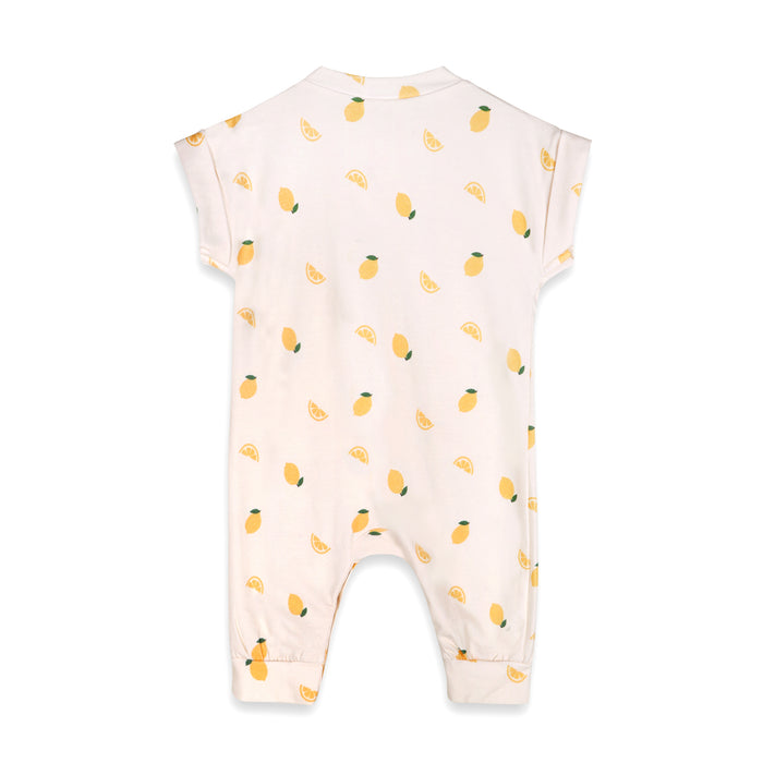 Lemon Kangaroo Pocket Baby Jumpsuit (Organic Jersey)