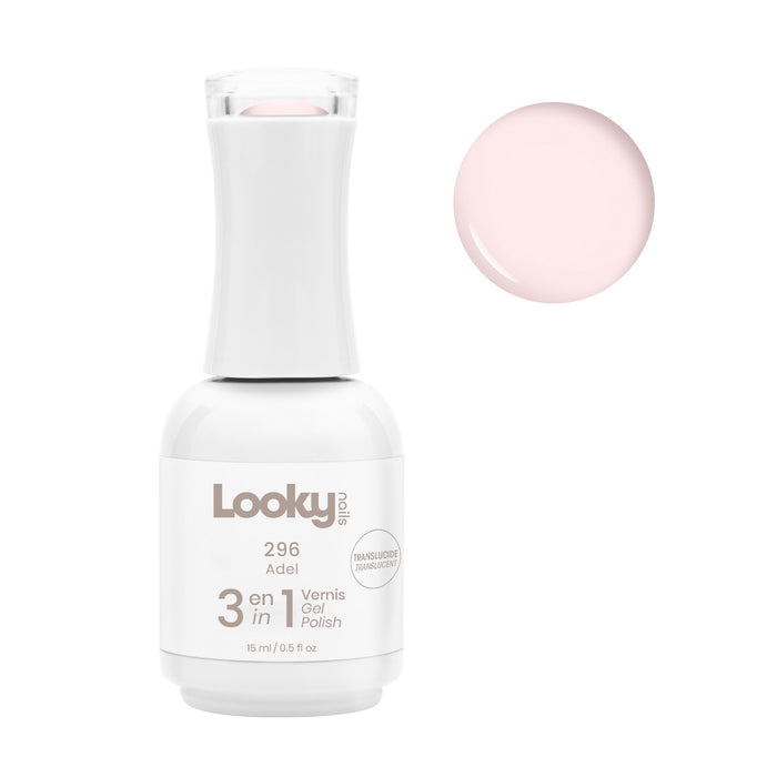Looky Vernis Gel 3 en 1 #296 Adel (Translucide)