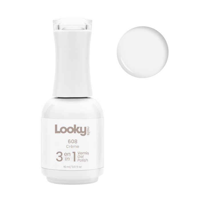 Looky Vernis Gel 3 en 1 #608 Crème (Collection Chocolat)