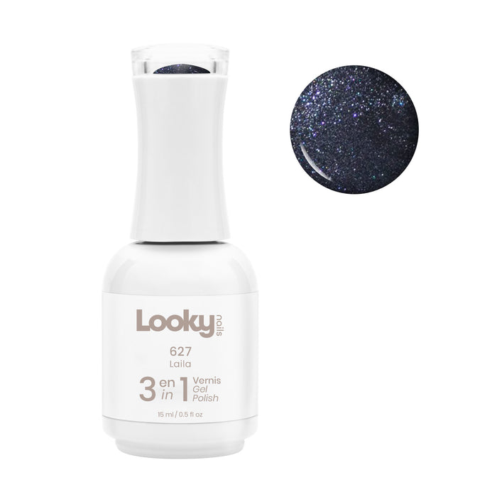 Looky Vernis Gel 3 en 1 #627 Laila (Collection Black and White)