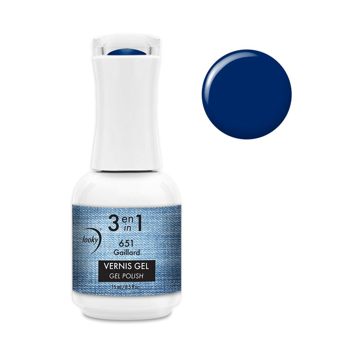 Looky Vernis Gel 3 en 1 #651 Gaillard (Collection MANucure) (EXCLUSIVITÉ WEB)