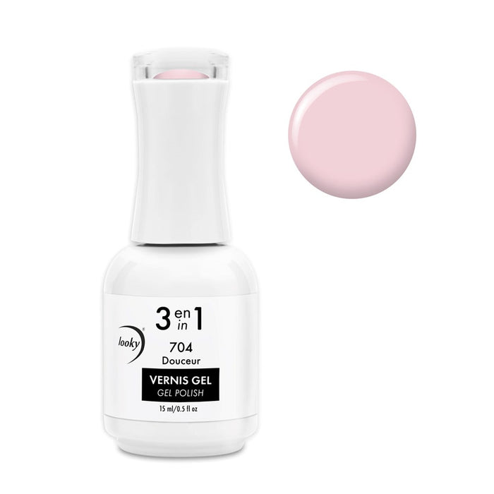 Looky Vernis Gel 3 en 1 #704 Douceur (Collection Été Sarah Couture 2022) (EXCLUSIVITÉ WEB)
