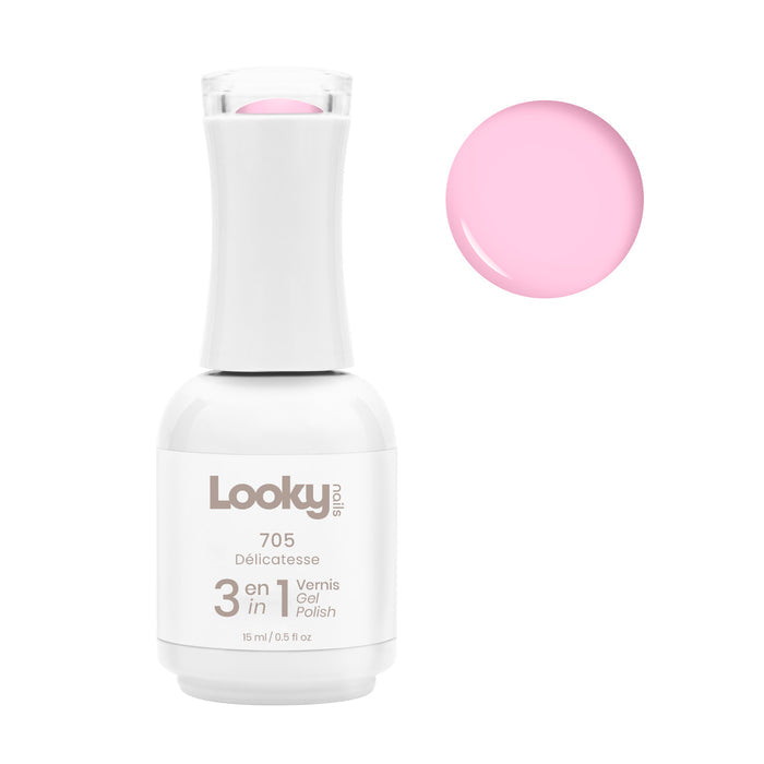 Looky Vernis Gel 3 en 1 #705 Délicatesse (Collection Été Sarah Couture 2022)