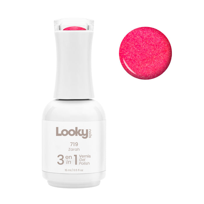 Looky Vernis Gel 3 en 1 #719 Zarah (Collection Disco Fluo)
