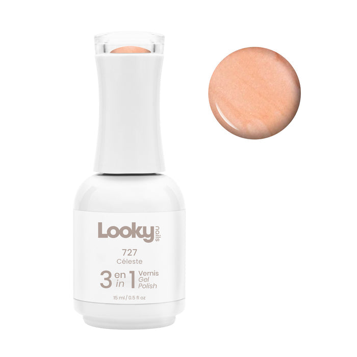 Looky Vernis Gel 3 en 1 #727 Céleste (Collection Sunset)