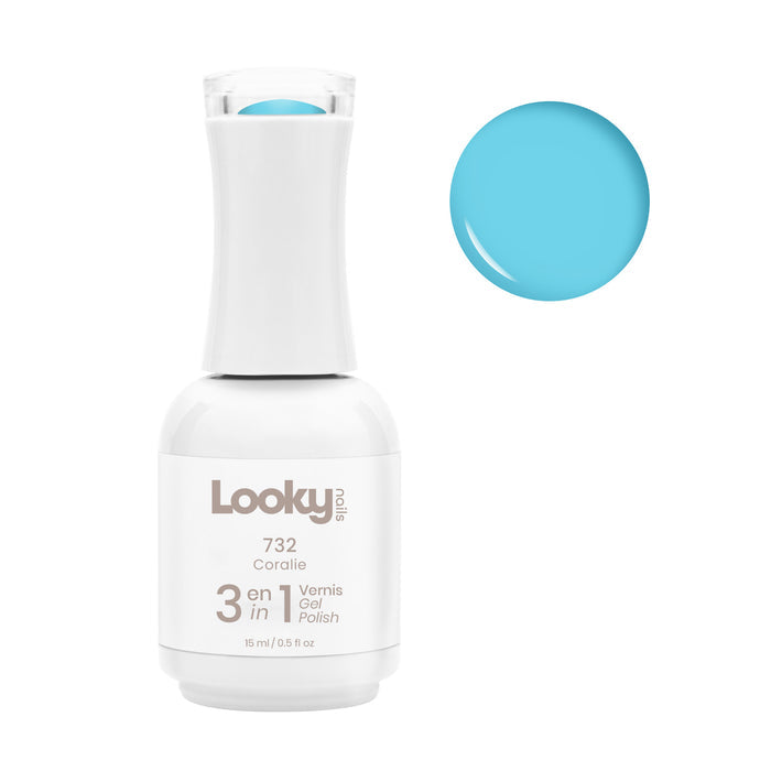 Looky Vernis Gel 3 en 1 #732 Coralie (Collection Sunset)