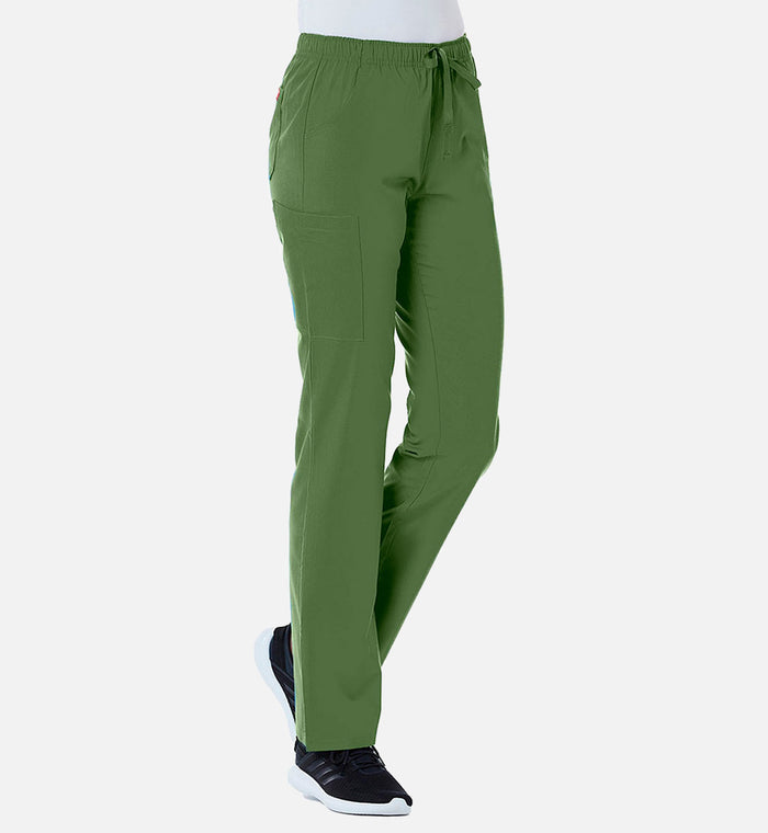 Maevn Red Panda Tall Full Elastic Waist Cargo Scrub Pants