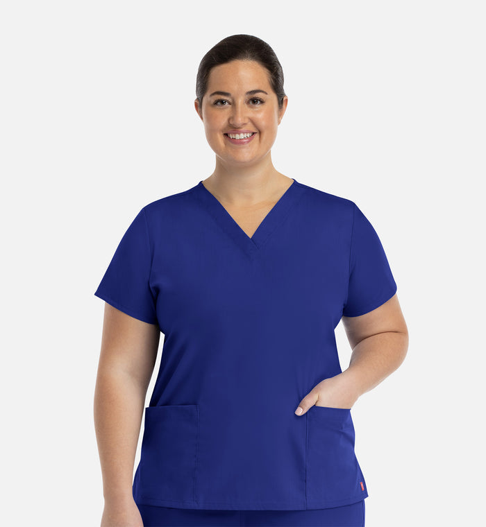 Maevn Red Panda V-Neck 2-Pocket Scrub Top
