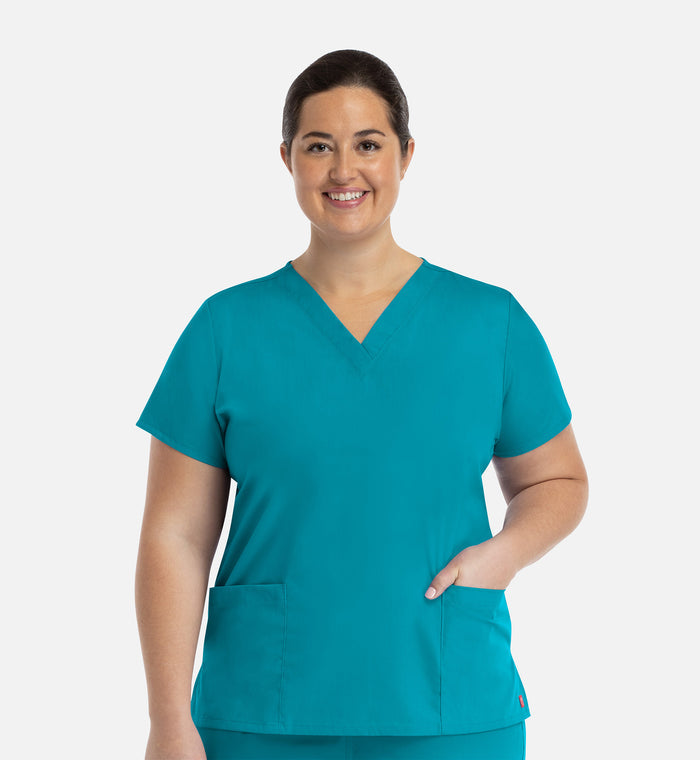 Maevn Red Panda V-Neck 2-Pocket Scrub Top