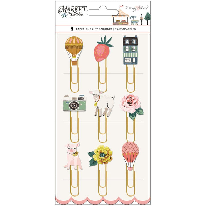 Maggie Holmes - Market Square - Epoxy Paper Clips - 9/Pkg. Available at Embellish Away located in Bowmanville Ontario Canada,