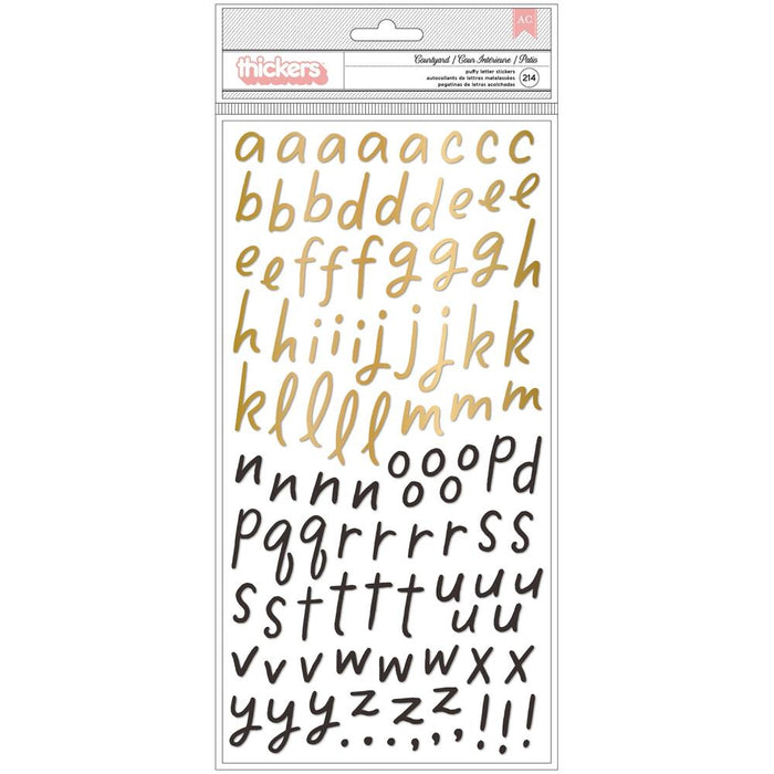 Maggie Holmes - Market Square - Thickers Stickers - 214/Pkg - Courtyard Alpha/Puffy. Available at Embellish Away located in Bowmanville Ontario Canada.