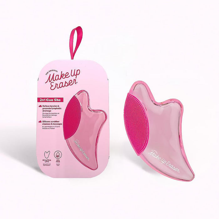 MakeUp Eraser Puff Eraser 2 In1 Gua Sha & Facial Scrubber