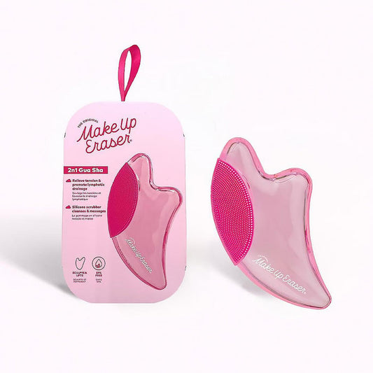MakeUp Eraser Puff Eraser 2 In1 Gua Sha & Facial Scrubber