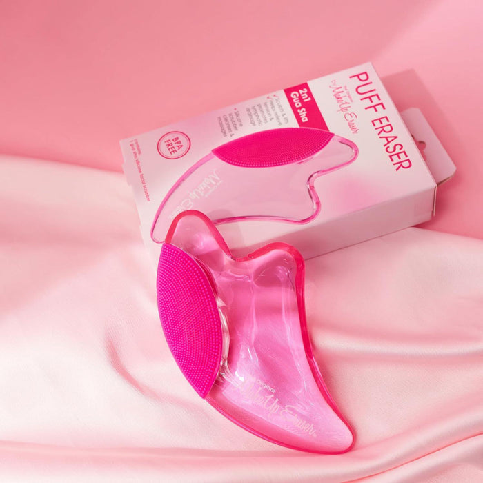 MakeUp Eraser Puff Eraser 2 In1 Gua Sha & Facial Scrubber