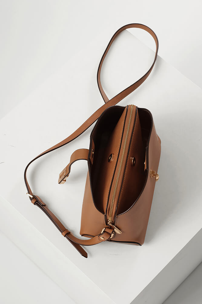 Margy Tan Zip Top Crossbody