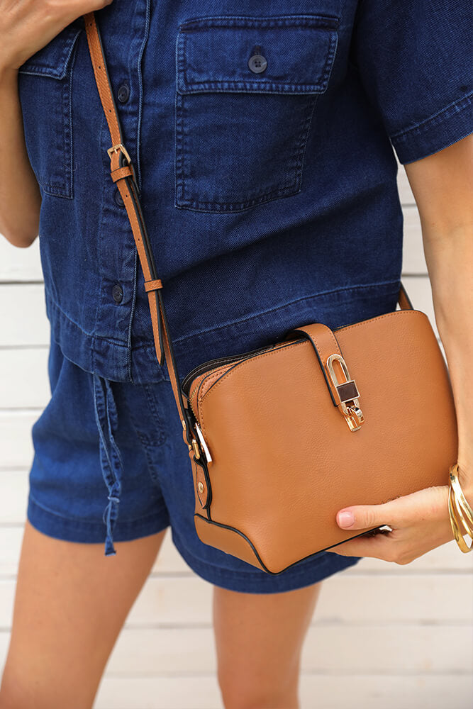 Margy Tan Zip Top Crossbody