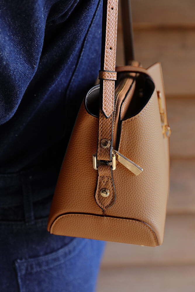 Margy Tan Zip Top Crossbody