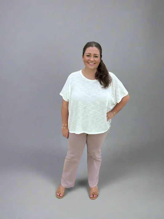 Mauve Mid Rise Denim Pant
