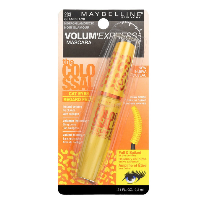 Maybelline Volume Express The Colossal Cat Eyes Washable Mascara Glam Black 0.31oz/ 9.2ml - ikatehouse