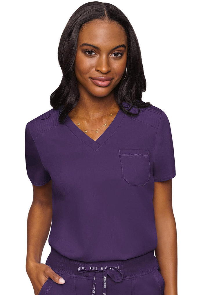 Med Couture Touch 1-Pocket V-Neck Tuck In Scrub Top