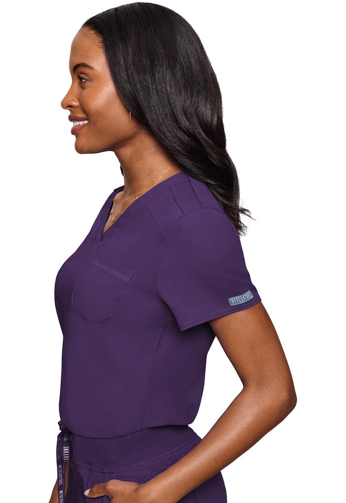 Med Couture Touch 1-Pocket V-Neck Tuck In Scrub Top