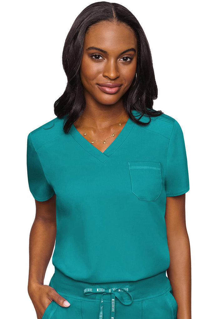 Med Couture Touch 1-Pocket V-Neck Tuck In Scrub Top