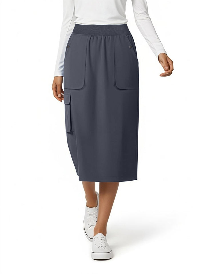 Medichic Alexa Drawstring Knit Waistband Scrub Skirt