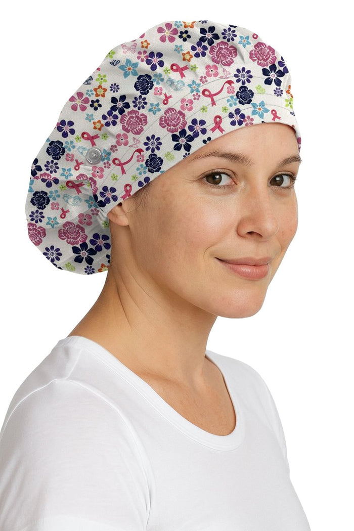 Medichic Helen Printed Bouffant Scrub Cap