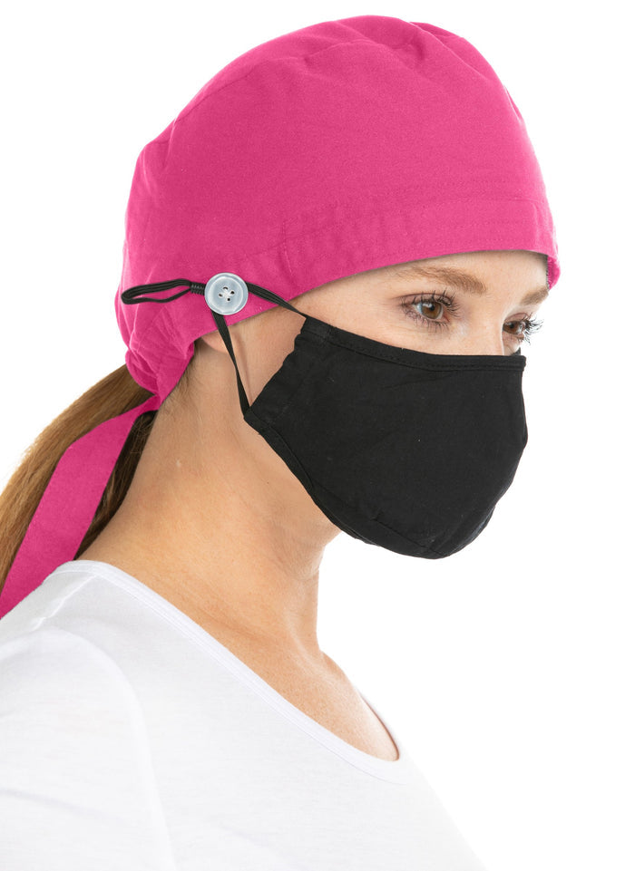 Medichic Unisex Addison Skull Scrub Cap with Buttons